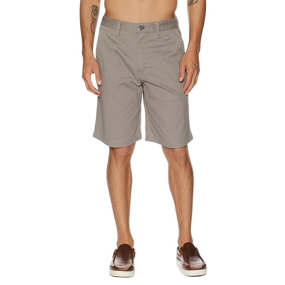 VOLCOM‎ Shorts Mens Size 28 Grey Chino Belt Loops Skate Casual